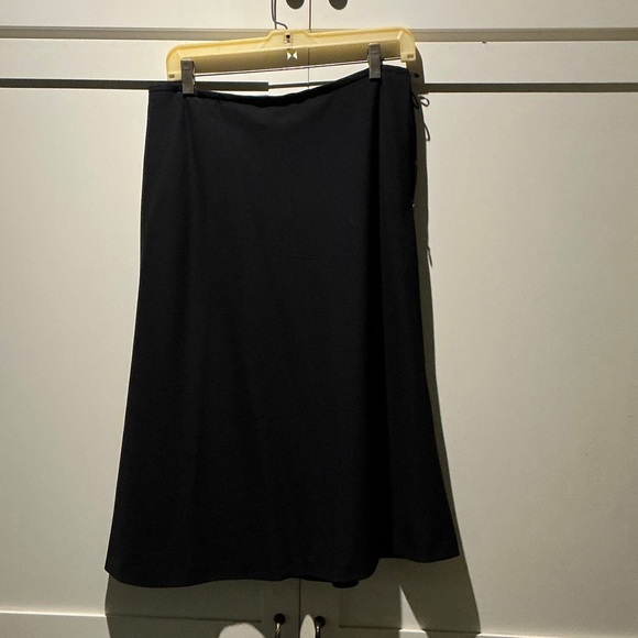 Escada Navy Blue Midi A-Line Skirt